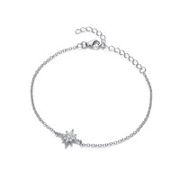 Silver Cubic Zirconia Brilliant Star Bracelet Cavendish French