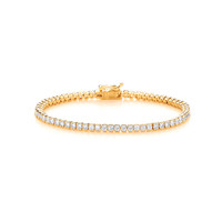 Silver Gold Cubic Zirconia Circles Tennis Bracelet Cavendish French