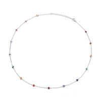 Silver Rainbow Cubic Zirconia Necklace Cavendish French