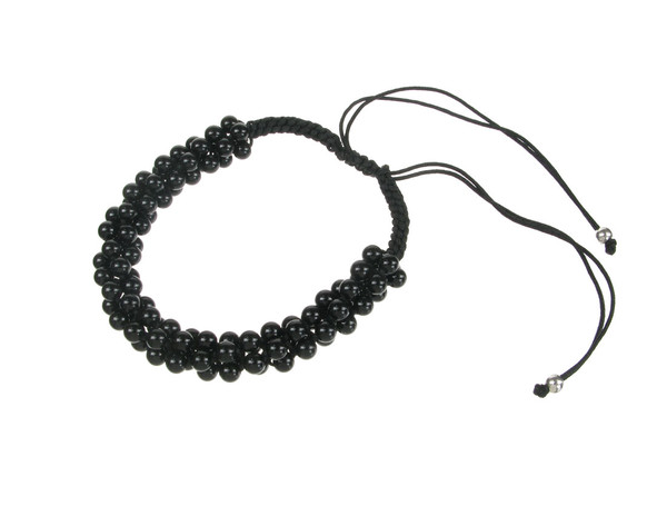 Black Agate Friendship Bracelet