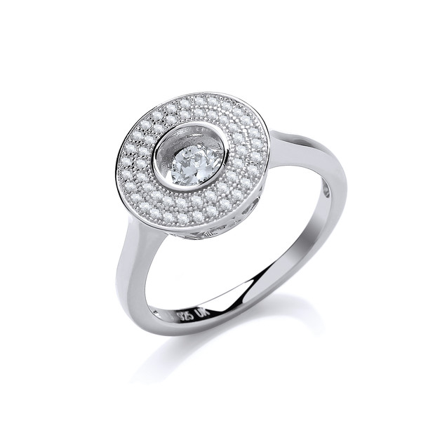 CZ Dancing Stone Polo Ring