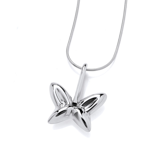 Silver shaped butterfly pendant without Chain