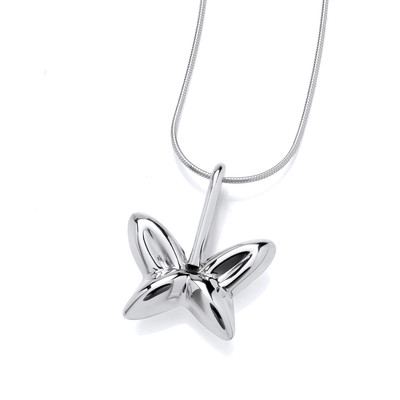 Silver Shaped Butterfly Pendant